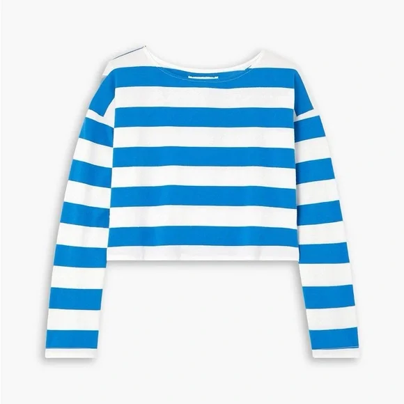 Suzie Kondi Psaras Striped Tee in Blue and White Stripe Sz S - Picture 3 of 10
